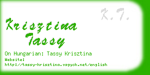 krisztina tassy business card